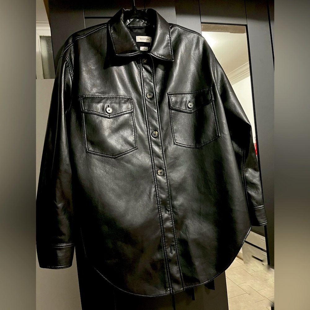 Wilfred Ganna Shirt Jacket Vegan Leather